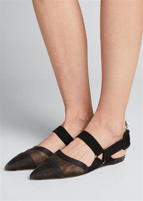 fendi slingback flats